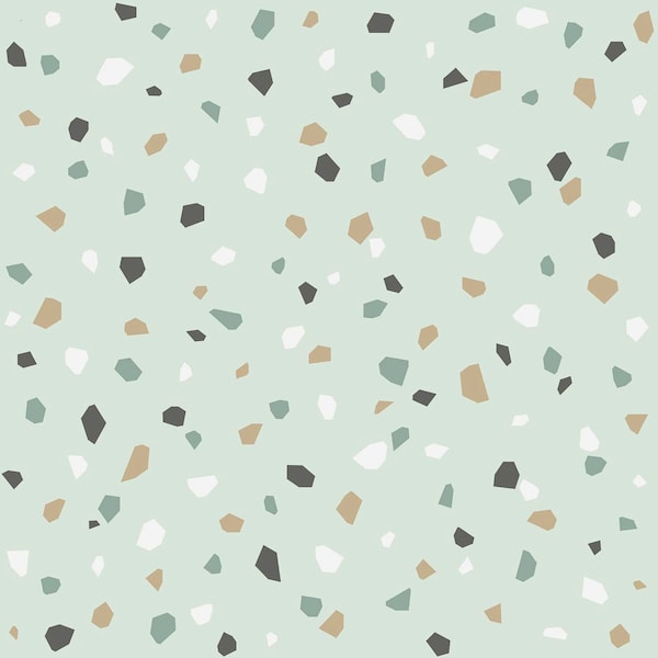 Manhattan Comfort Inverness Ona Mint Terrazzo 33 ft L X 209 in W Wallpaper BR4060-139036 - main
